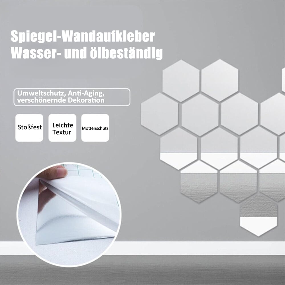 Mirror Panel | Self-adhesive | Clear Reflection | Plastic