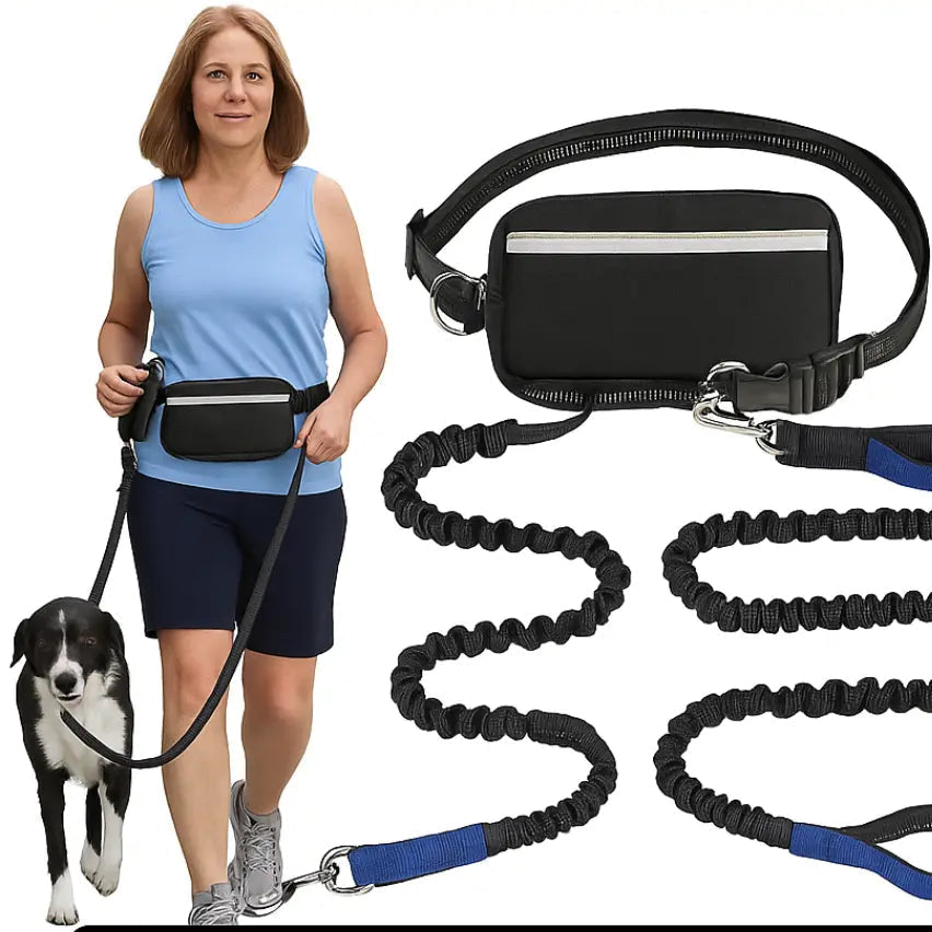 Hands-Free Dog Leash | Shock-Absorbing | Easy Control | Nylon