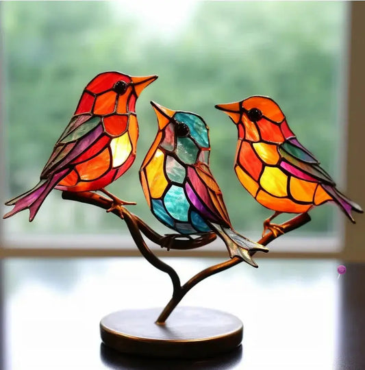 Stained Glass Bird | Vibrant Colours | Handcrafted Charm | Decorative