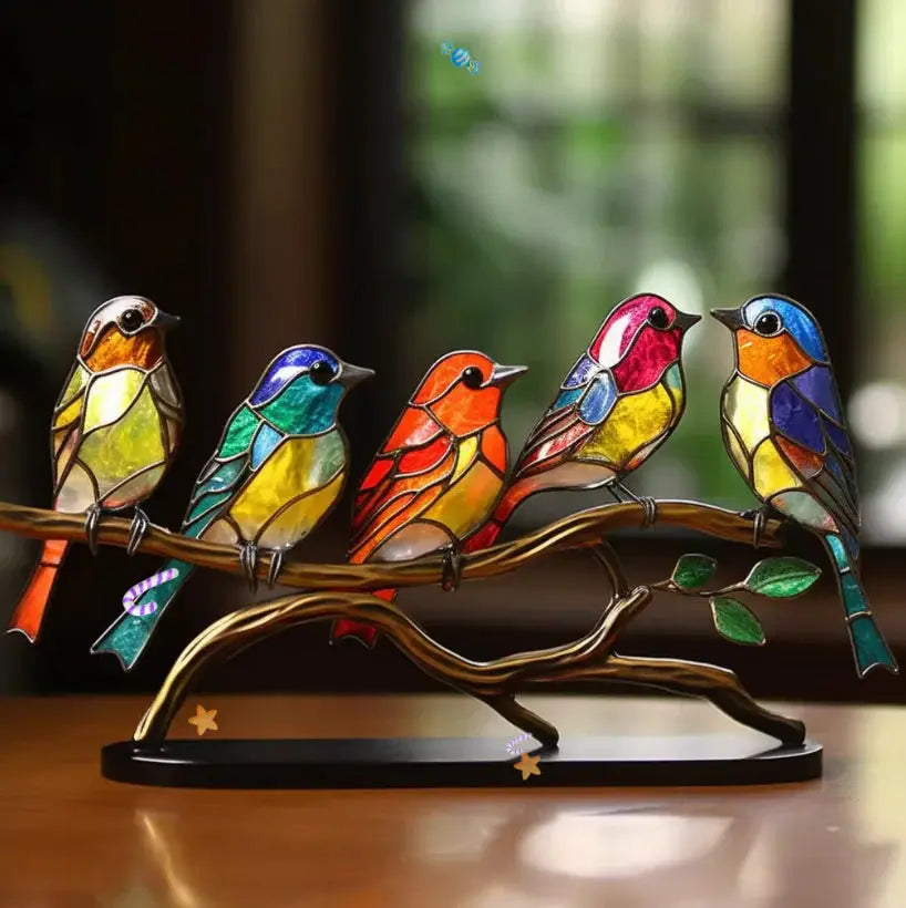 Stained Glass Bird | Vibrant Colours | Handcrafted Charm | Decorative
