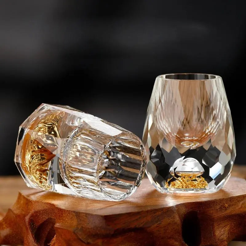 Shot Glasses | Diamond Cut | Elegant Design | Crystal