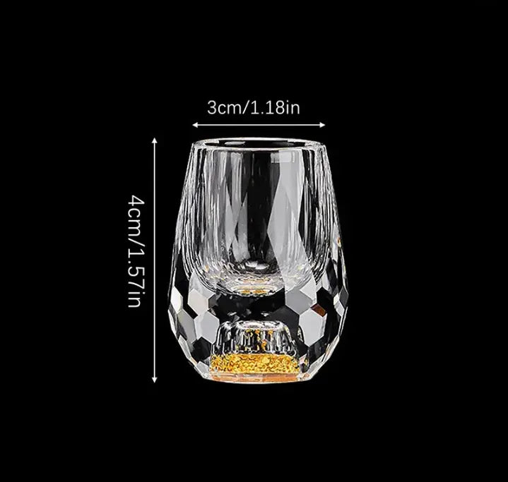 Shot Glasses | Diamond Cut | Elegant Design | Crystal