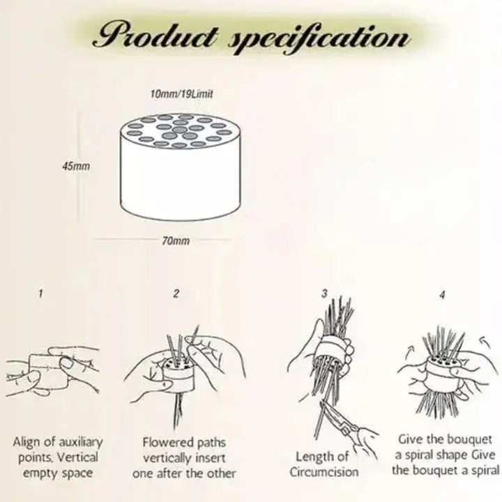 Flower Stem Holder | Spiral Shape | Secure Grip | Heat-resistant (Set of 2)