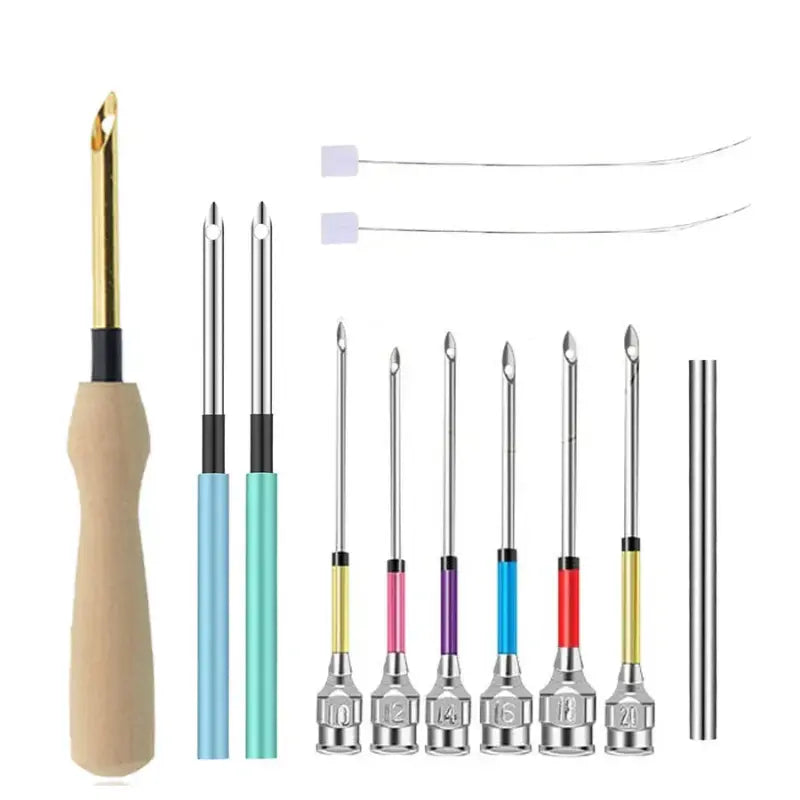 Embroidery Set | Ergonomic Handle | Easy Threading | Wood