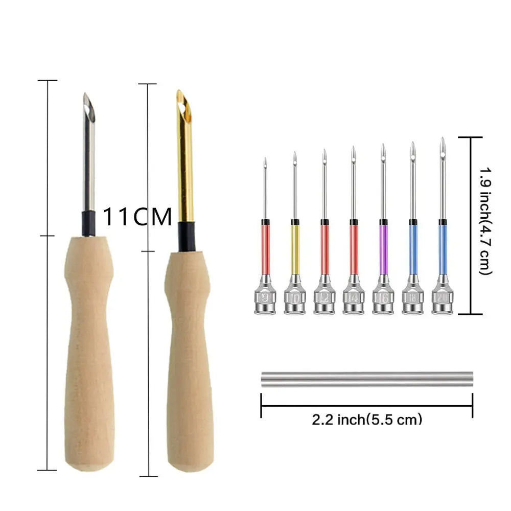 Embroidery Set | Ergonomic Handle | Easy Threading | Wood