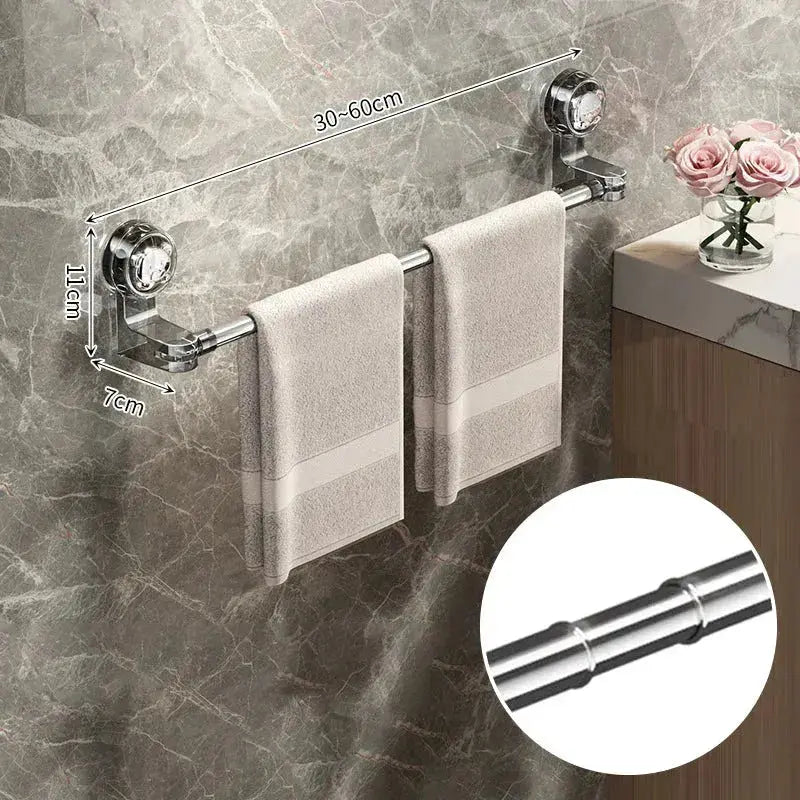 Towel Holder | Adjustable Length | Strong Suction Power | Plastic