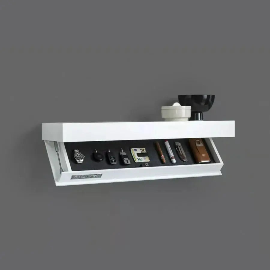 Wall Shelf | Hidden Compartment | Secure Storage | Wood