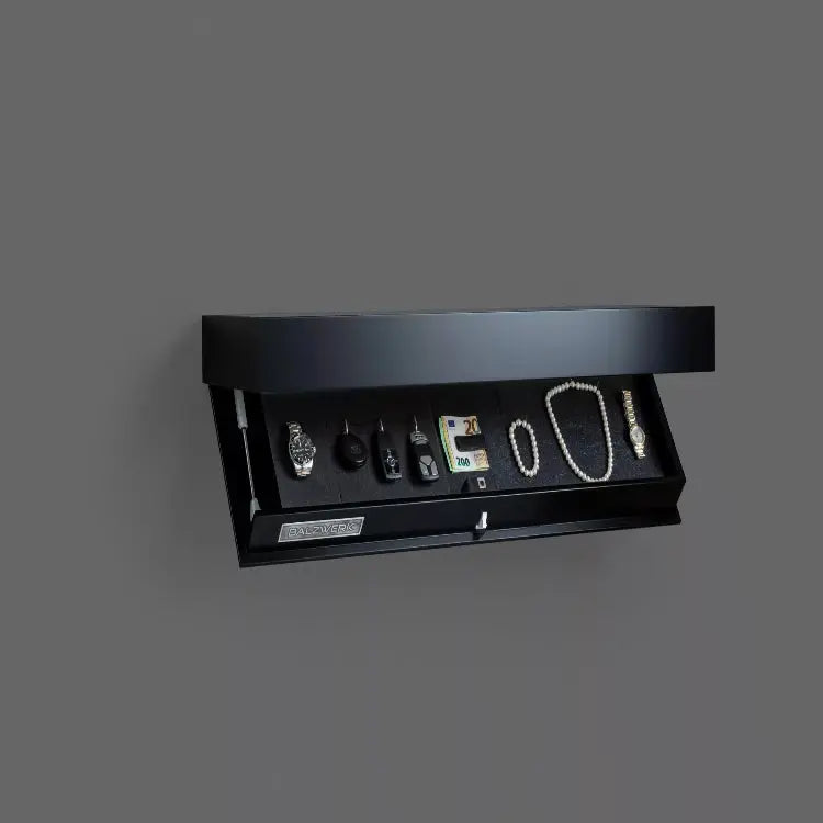 Wall Shelf | Hidden Compartment | Secure Storage | Wood