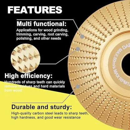 Wood Carving Discs | Non-stick | Even Heat Distribution | Durable (Set of 3 (Round/Flat/Slant)