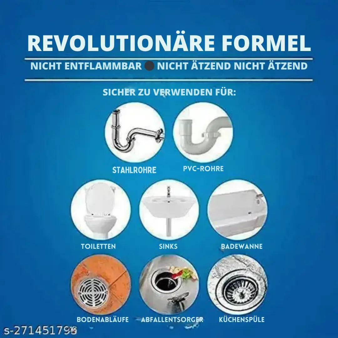 Drain Cleaner | Fast Dissolving | Non-corrosive Protection | Chemical