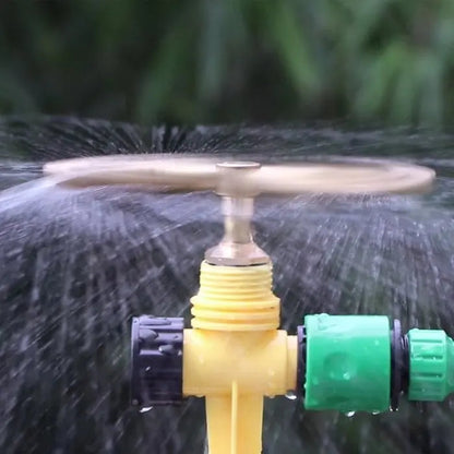 Rotary Sprinkler | 360° Rotation | Even Watering | Brass