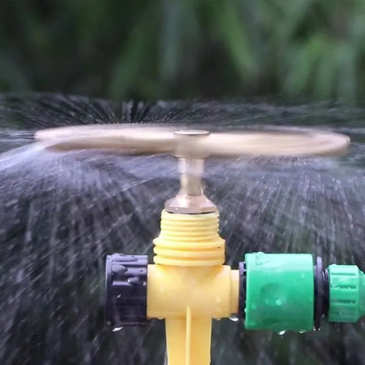 Rotary Sprinkler | 360° Rotation | Even Watering | Brass