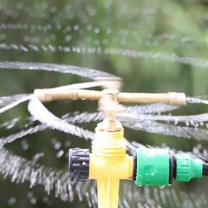 Rotary Sprinkler | 360° Rotation | Even Watering | Brass