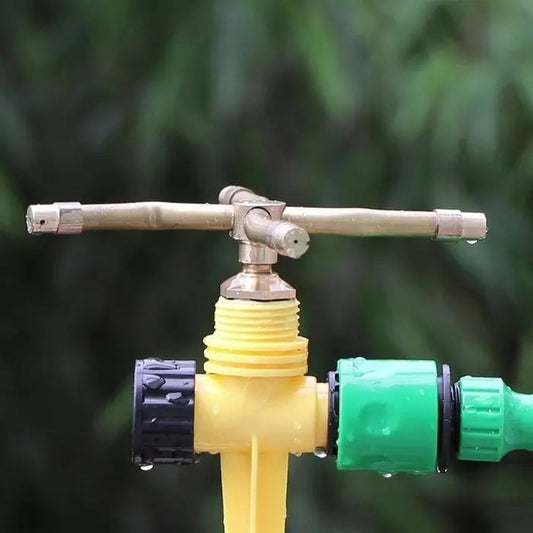 Rotary Sprinkler | 360° Rotation | Even Watering | Brass