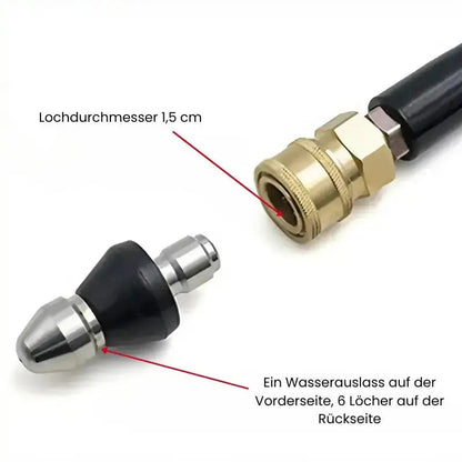 Pipe Cleaning Nozzle | Chemical-Free | High-Pressure Power | Stainless Steel