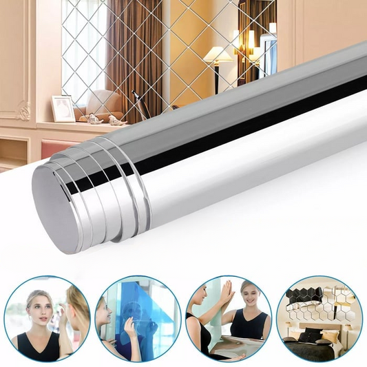 Mirror Panel | Self-adhesive | Clear Reflection | Plastic