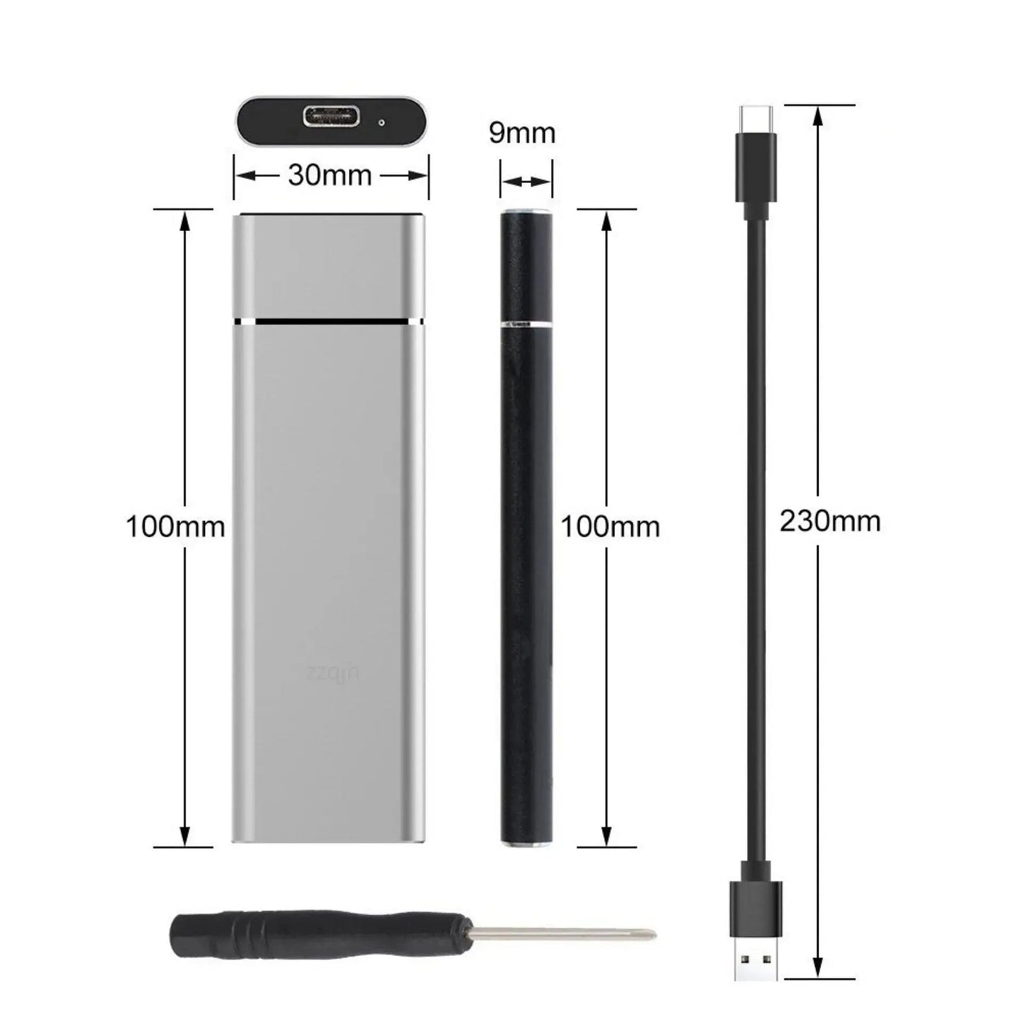 External Hard Drive | 1TB Storage | Fast Data Transfer | Metal