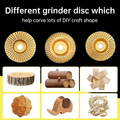 Wood Carving Discs | Non-stick | Even Heat Distribution | Durable (Set of 3 (Round/Flat/Slant)