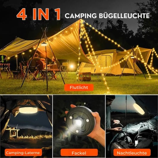 Camping Light | Multifunctional 4-in-1 | Weatherproof Durability | Plastic
