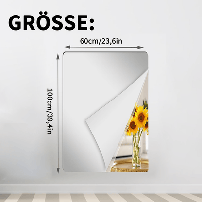 Mirror Panel | Self-adhesive | Clear Reflection | Plastic