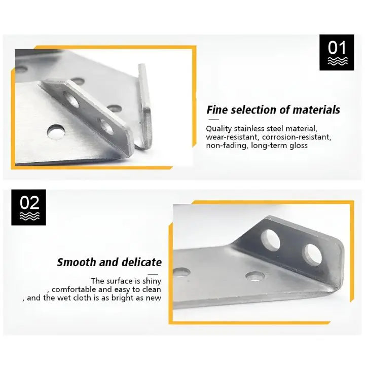 Corner Brackets | Anti-Wobble | Easy Installation | Stainless Steel