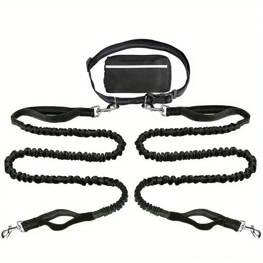 Hands-Free Dog Leash | Shock-Absorbing | Easy Control | Nylon