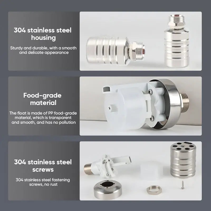 Mini Float Valve | Rust-resistant | Overflow Prevention | Stainless Steel