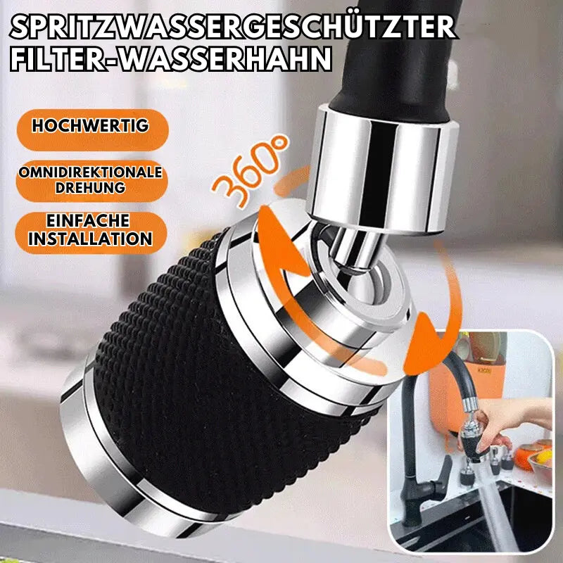Faucet Attachment | Splash-proof | 360° Rotation | Plastic