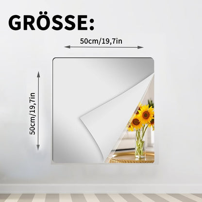 Mirror Panel | Self-adhesive | Clear Reflection | Plastic