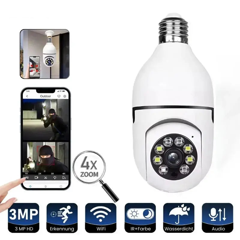 Wireless Security Camera | Full-Colour Night Vision | Automatic Person Tracking | Plastic