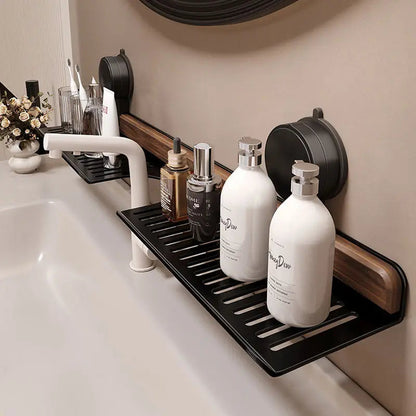 Sink Shelf | Drill-Free | Efficient Drainage | Walnut