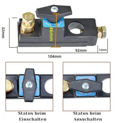 Battery Disconnect Switch | Easy On/Off | Prevents Battery Drain | Copper