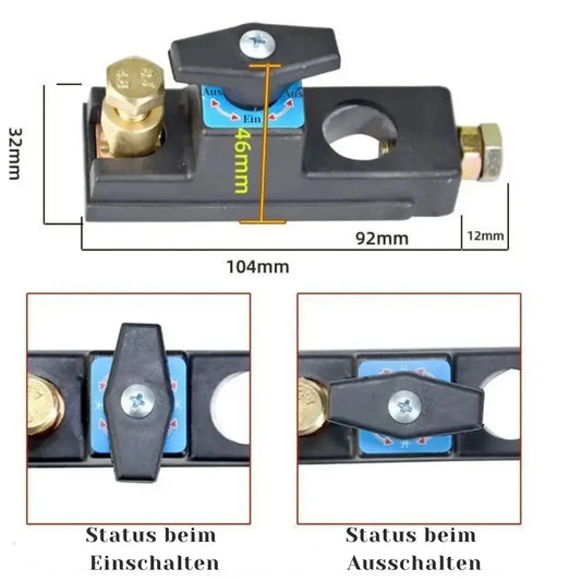 Battery Disconnect Switch | Easy On/Off | Prevents Battery Drain | Copper