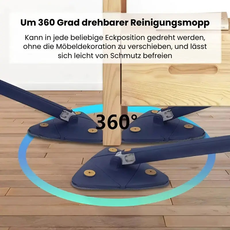 Triangular Mop | 360° Rotation | Easy Cleaning | Plastic