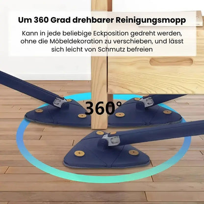 Triangular Mop | 360° Rotation | Easy Cleaning | Plastic