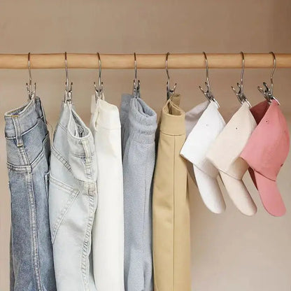 Clothing Snap Clips | Non-stick Grip | Space-saving Storage | Stainless Steel