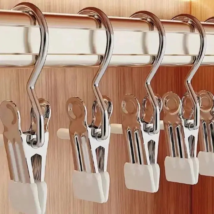 Clothing Snap Clips | Non-stick Grip | Space-saving Storage | Stainless Steel