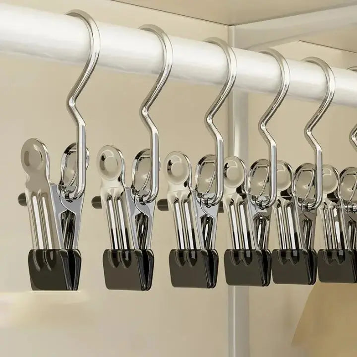 Clothing Snap Clips | Non-stick Grip | Space-saving Storage | Stainless Steel