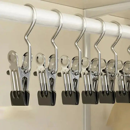 Clothing Snap Clips | Non-stick Grip | Space-saving Storage | Stainless Steel