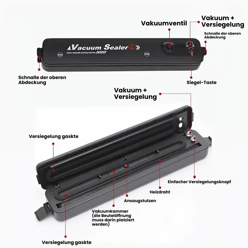Vacuum Sealer | Electric Power | Extends Freshness | Food-safe