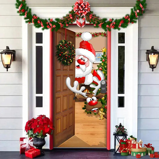 Christmas Door Decoration | Weather-resistant | Easy Installation | Polyester