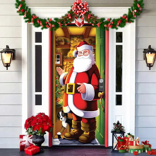 Christmas Door Decoration | Weather-resistant | Easy Installation | Polyester