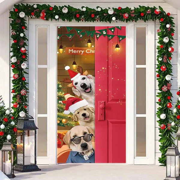 Christmas Door Decoration | Weather-resistant | Easy Installation | Polyester