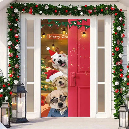 Christmas Door Decoration | Weather-resistant | Easy Installation | Polyester