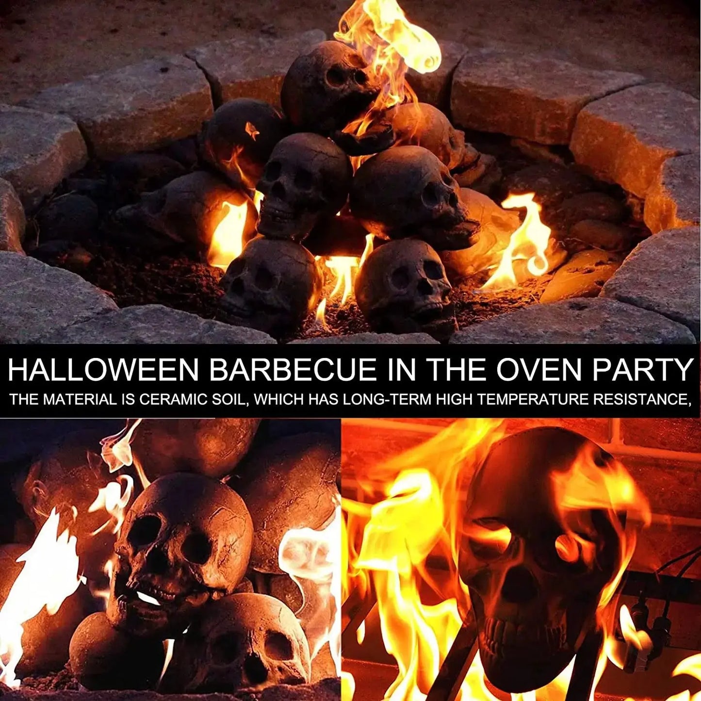 Fireproof Skull | Heat-resistant | Reusable Design | Ceramic