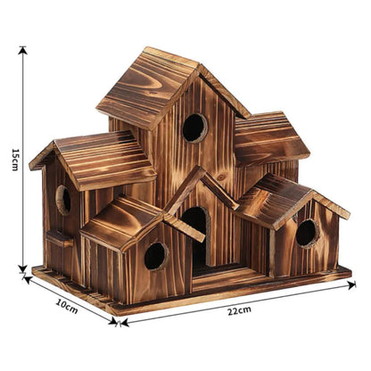 Bird Nest Box | Weather-Resistant | Multi-Family Housing | Wood
