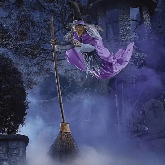 Witch Decoration | Motion-Activated | Weatherproof Design | Polyester