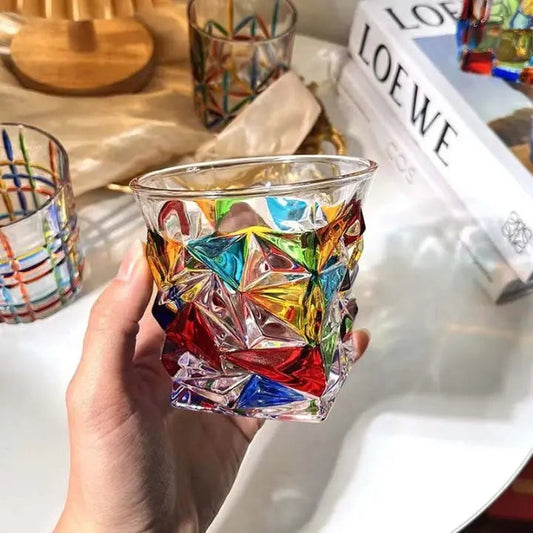 Crystal Glass | Hand-painted | Durable Everyday Use | Food-safe