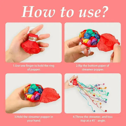 Paper Streamers | Residue-free | Safe for Children | Biodegradable