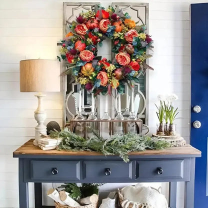 Autumn Wreath | Vibrant Colours | Weatherproof Design | Plastic